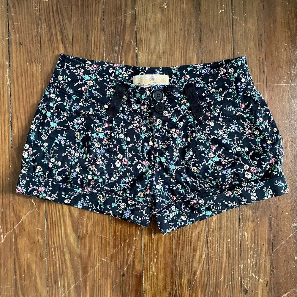 Floral button-up chinos